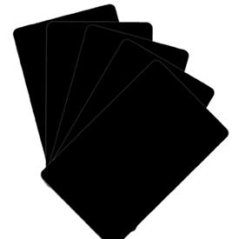 Plastové karty PVC 0.76 mm potravinářské černé lesklé 800050-157 (500 ks)