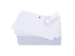 Děrované plastové karty Evolis PVC 0.50 mm (balíček 100 ks)