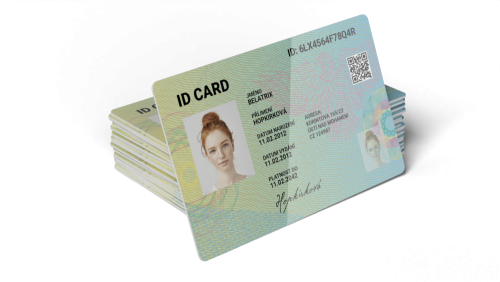Identifikační karty s vizuálními bezpečnostními prvky