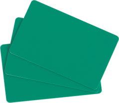 Plastové karty PVC 0.76 mm zelené (100 ks)